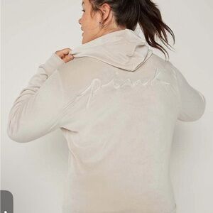 PINK Victoria's Secret Women's Cream velour Hoodie